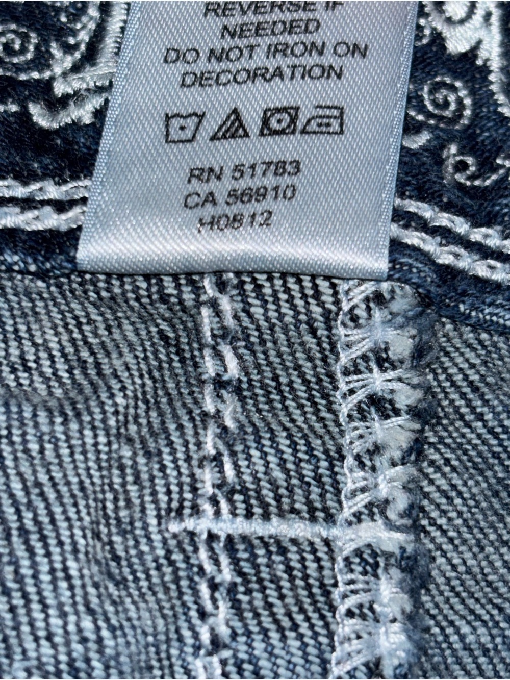Maurices Premium Denim Bootcut Jeans Juniors Size 15/16 Embroidered Stitching - Picture 14 of 16